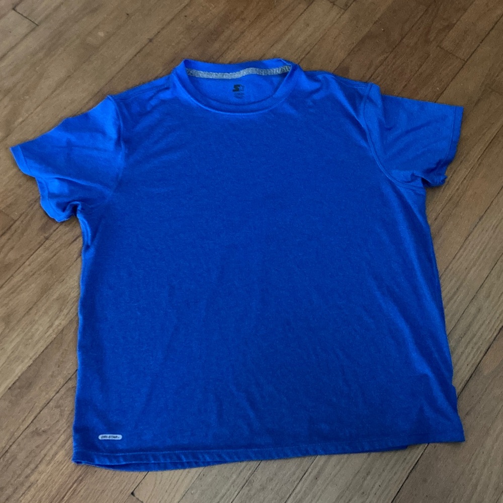 STARTER Men's Vibrant Blue Short Sleeve Tee polyester
